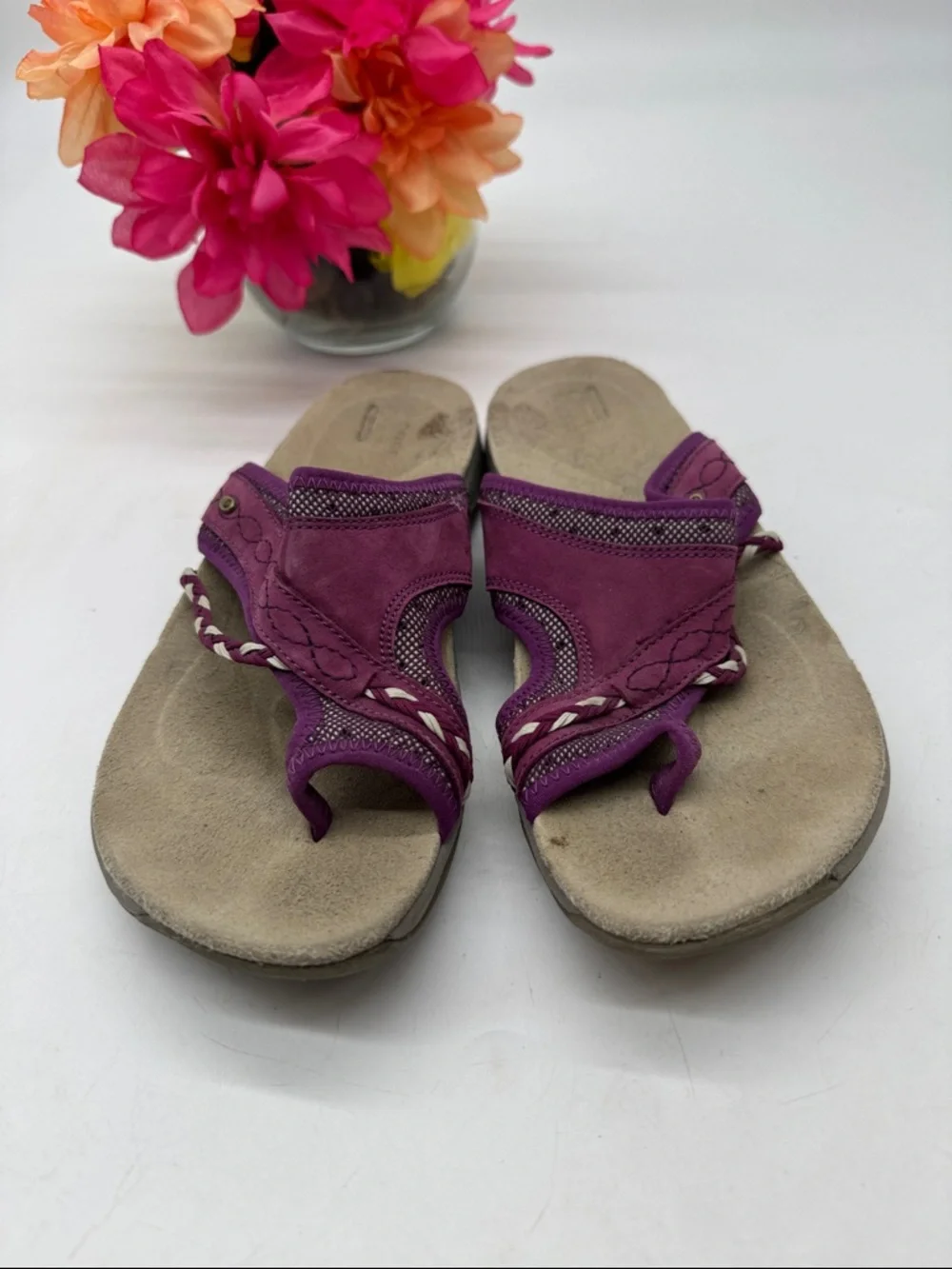 Merrel Purple Women's Comfort Toe-Post Sandals Size 8 MR9988A - Picture 1 of 7